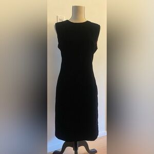 Vintage Talbots Black Velvet Shift Dress SIZE 12